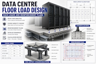 design data centre rack floor loads and reinforcement plans