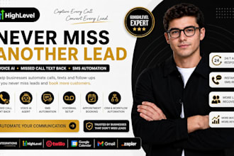 do gohighlevel missed call text back, voicemail, voice ai agent sms automation
