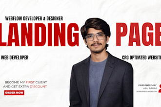 be design, redesign your professional webflow landing page, webflow expert