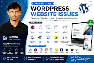 fix wordpress elementor and divi website issues