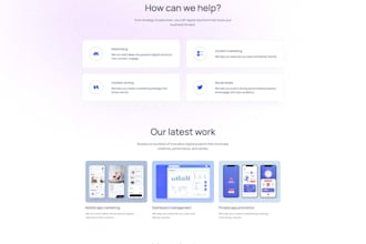 build a fast and responsive landing page for startups and agencies