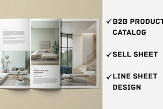 design modern digital catalog, b2b product catalog, sell sheet and line sheet