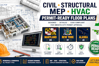 civil, structural engineering mep hvac floor plan in maryland, new york, alaska