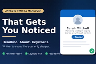 rewrite your linkedin profile and about section to get you noticed