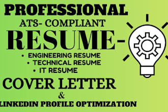 write an ats optimized engineering, technical and IT resume