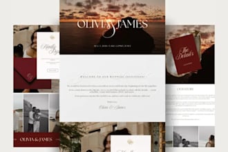 redesign luxury editable canva wedding invitation, wedding signage and rsvp