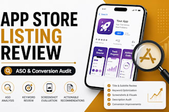 review and optimize your app store or google play listing for aso