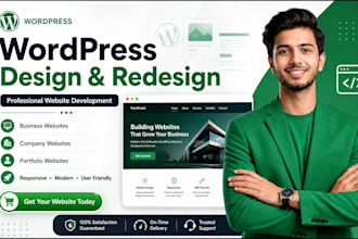 create and design your wordpress website for your bussiness