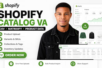 be your shopify catalog VA for CSV matrixify and product data management