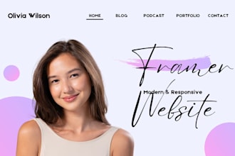build modern framer website and landing page design