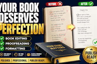 do book editing, proofreading, novel editing and book formatting