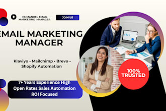 be your expert email marketing manager for   mailchimp, brevo