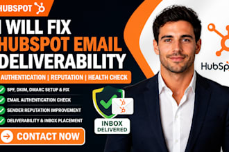 fix hubspot email deliverability authentication reputation health check