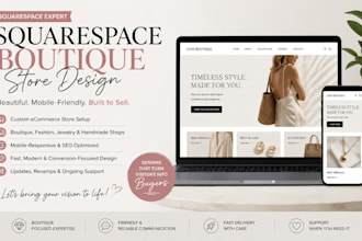 create a beautiful website ecommerce store for your handmade or boutique brand