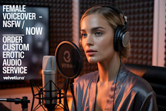 record a female voice over, asmr, character voice acting, and narration