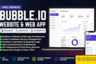 develop bubble io website bubble web app database workflow automation