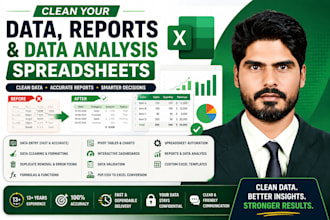 cleanup your data, reports and data analytical excel