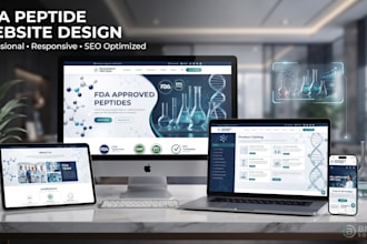 design a premium fda peptide website, fda peptide web design, biotech website