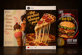 design eye catching mordern food poster or flyer