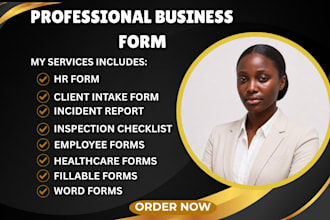 create professional business forms, checklists, and editable templates