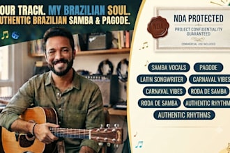 write and sing authentic brazilian samba and pagode music