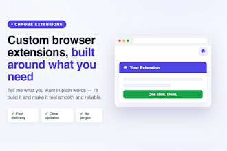 develop a custom chrome extension for you