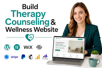 build a therapy website, medical, counselling website, health and wellness