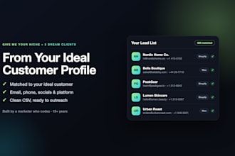 build a targeted lead list from your ideal customer profile