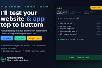 do manual and automated testing with selenium cypress playwright