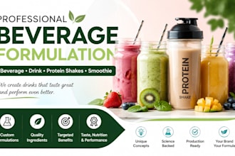 formulate beverage, drink, protein shakes, and smoothie