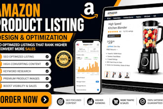 create and optimize amazon product listing seo for amazon fba and fbm
