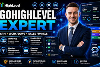setup gohighlevel CRM setup workflows automation sales funnel ghl expert