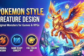 design original pokemon style creatures for your game