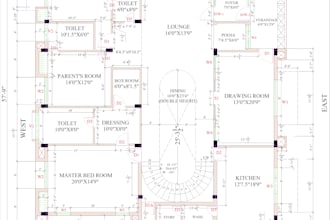 convert sketch or pdf to 2d autocad floor plan