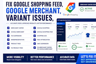 fix shopping feed, merchant center, google merchant, variant issuse, feed