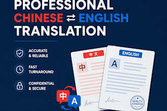 translate english to native chinese and vice versa