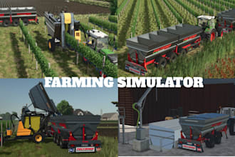 create custom farming simulator maps and tractor for farming
