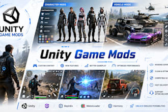create custom unity game mods, character mods, and vehicle mods
