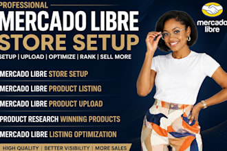 setup mercado libre store, upload optimize products, mercado libre listing
