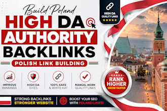 build poland high da authority backlinks polish link building