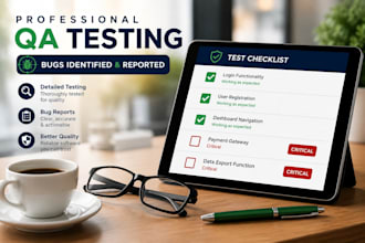 professional website testing with a detailed bug report