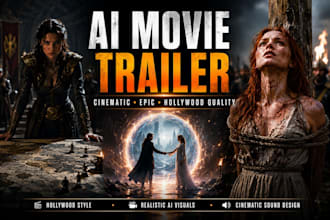 ai movie trailer, ai short film, ai book trailer and animation