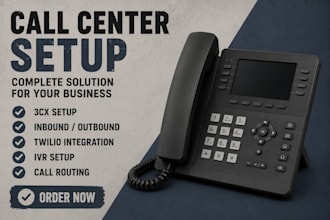 setup twilio, 3cx, pbx, IVR, sip trunk, and did number