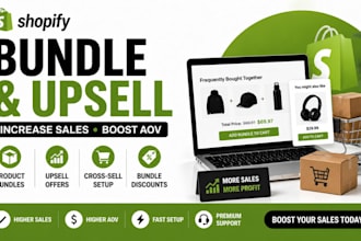 set shopify bundle upsell crosssell and increase store sales