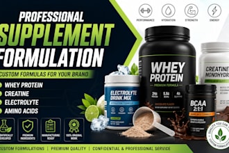 formulate supplement, electrolyte, creatine, whey protein, amino acids