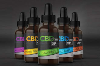 box label sticker packaging cbd cartridge pouch design