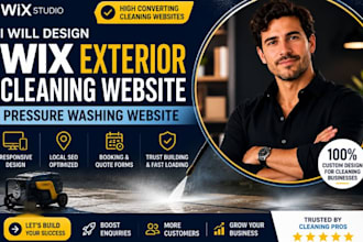 design wix exterior cleaning website pressure washing website
