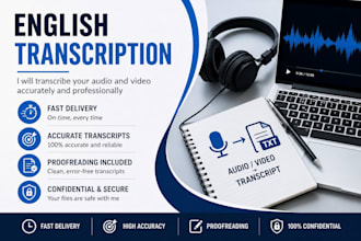 transcribe english audio and video accurately