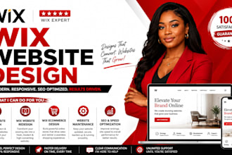 build wix website design, wix website redesign or wix business website design