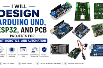 design arduino uno, esp32, and pcb projects for iot, robotics, and automation